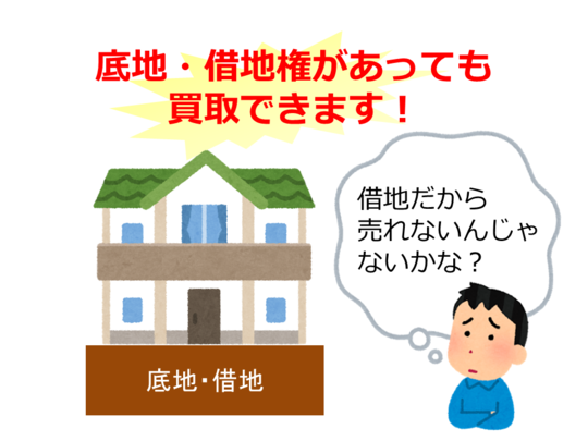 底地・借地権があっても買取できます！
